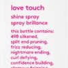 EVO Love Touch Shine Spray 1 EVO Love Touch Shine Spray -Soins Capillaires evo love touch shine spray spray brillance pour tous types de cheveux